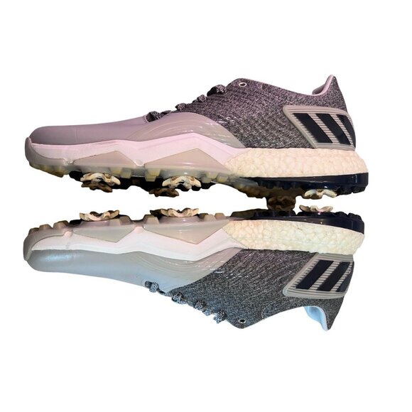 Adidas Boost Adipower 4orged Spiked Golf Shoes Gray White F34192 Men's Size 8 - Picture 1 of 10
